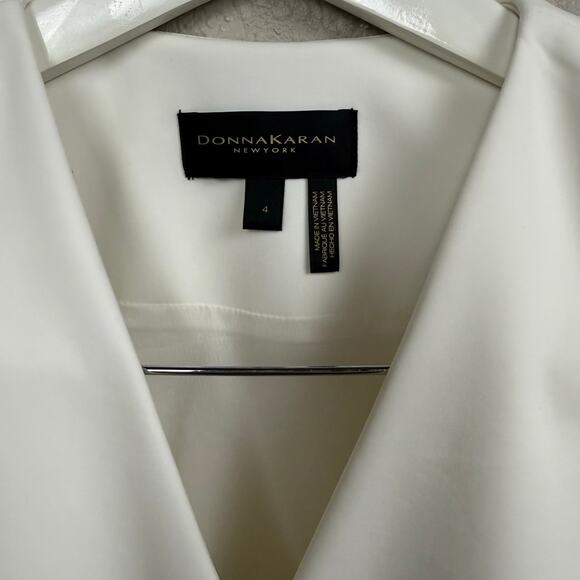 DONNA KARAN New York Women's V-Neck Gold Hardware-Trim Vest - Picture 7 of 11